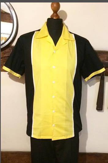 Bowlinghemd schwarz/gelb *Reduziert von 59€*