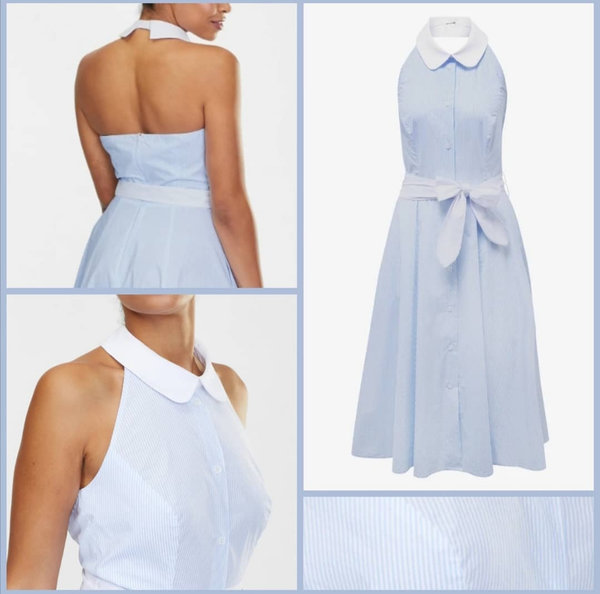 Kleid blau weiß gestreift nur noch Gr.42/44