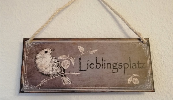 Schild "Lieblingsplatz"